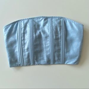 NWT Atoír Hard Times Persian Blue Boned Corset Crop Top